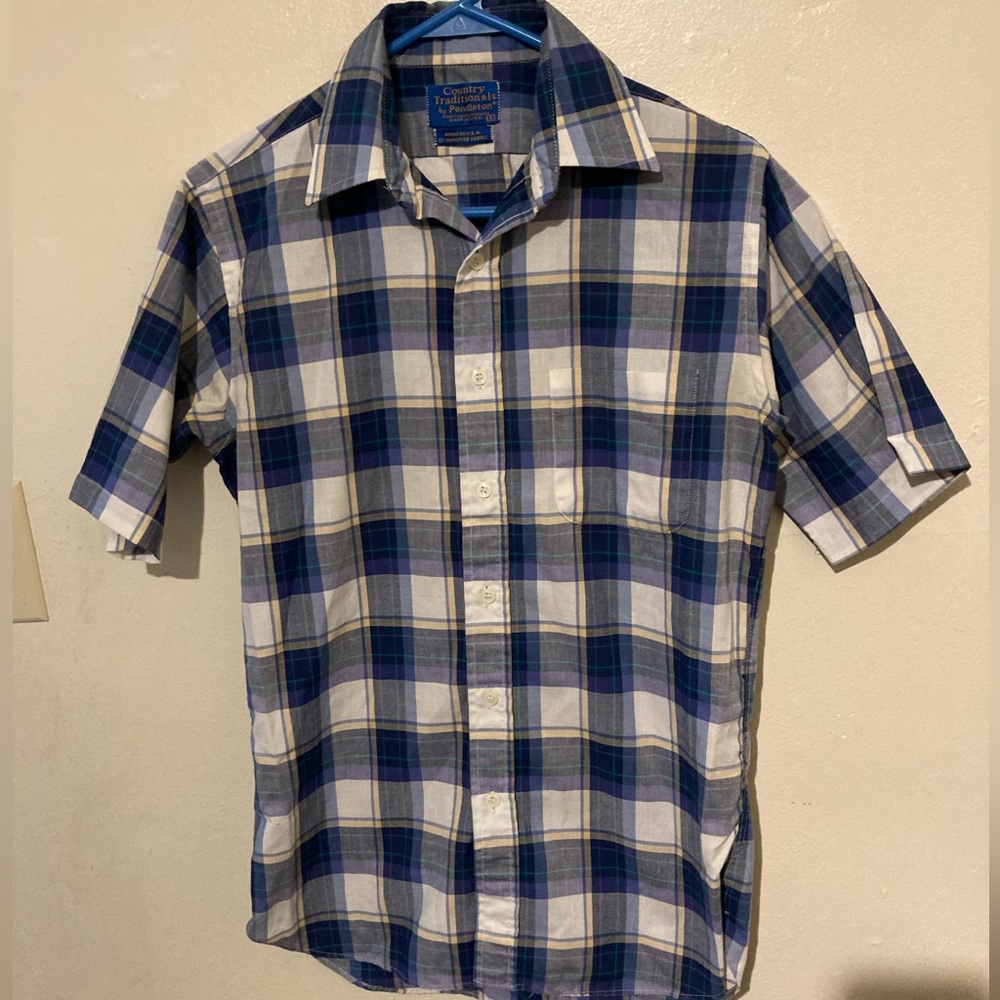 Vintage Pendleton country traditionals Plaid Button Down Shirt Size Small